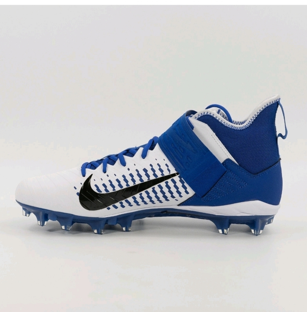 Nike Alpha Menace Pro 2 Mid White Team Royal BV3945-101 Football Cleats size 13 - Picture 2 of 5
